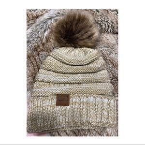 C.C winter warm hat with pom Pom beanie NWOT
